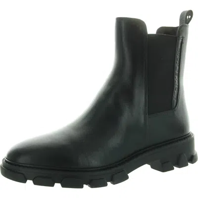 Michael Michael Kors Ridley Bootie Womens Padded Insole Leather Chelsea Boots In Black