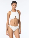 Michael Michael Kors Ring Front Crop Top In White