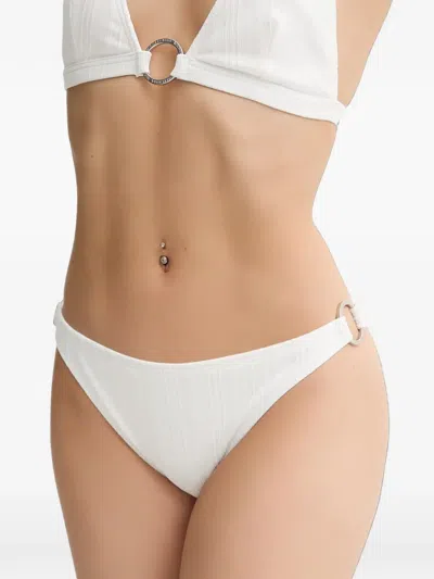 Michael Michael Kors Ring-detail Halterneck Bikini In White