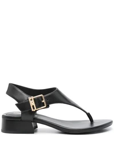 Michael Michael Kors Robyn Leather Sandals In Black