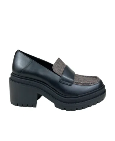 Michael Michael Kors Rocco 75mm Monogram-print Loafer In Black