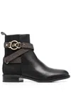 Michael Michael Kors Rory Logo-trim Boots In Schwarz
