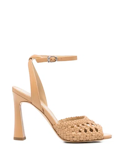 Michael Michael Kors Rosie Leather Sandals In Brown