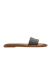 Michael Michael Kors Monogram-pattern Slides In Brown