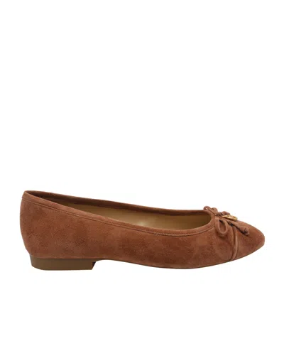 Michael Michael Kors Piper Bow-detail Ballet Flats In Brown