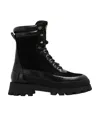 Michael Michael Kors Rowan Lace-up Leather Boots In Black