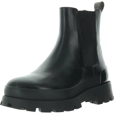 Michael Michael Kors Rowan Womens Lugged Sole Leather Chelsea Boots In Black