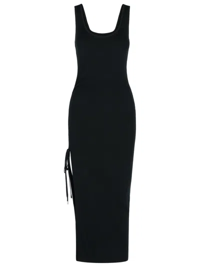 MICHAEL MICHAEL KORS MICHAEL MICHAEL KORS 'RUCHED' BLACK WOOL BLEND DRESS