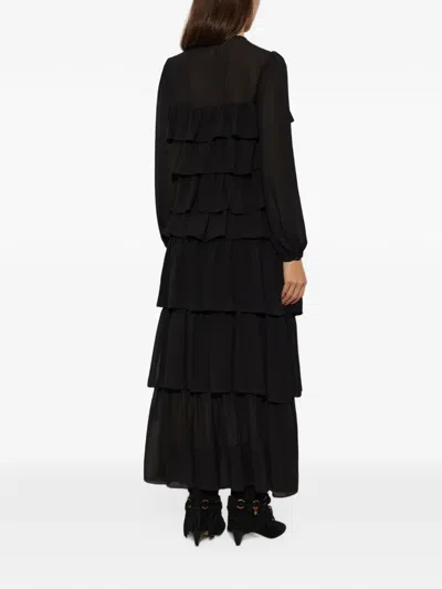 Michael Michael Kors Ruffled Georgette Maxi Dress In Pattern