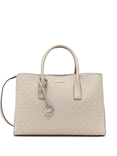Michael Michael Kors Ruthie Logo-charm Tote Bag In Neutral