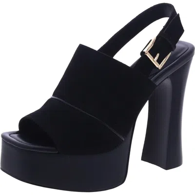 Michael Michael Kors Rye Womens Suede Square Toe Heels In Multi