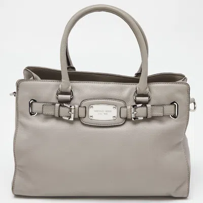 Michael Michael Kors Saffiano Leather Medium East West Dillon Tote In Grey