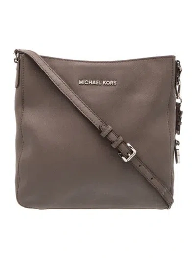 Pre-owned Michael Michael Kors Saffiano Leather Messenger Bag In Neutral