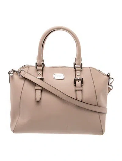 Pre-owned Michael Michael Kors Saffiano Leather Shoulder Bag In Pink