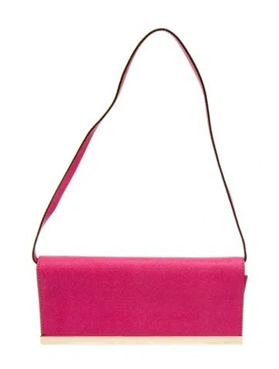 Pre-owned Michael Michael Kors Saffiano Leather Shoulder Bag In Pink