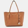 MICHAEL MICHAEL KORS MICHAEL MICHAEL KORS SAFFIANO LEATHER SMALL JET SET TRAVEL TOTE