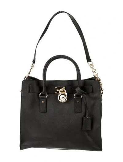 Pre-owned Michael Michael Kors Saffiano Leather Top Handle Bag In Multi
