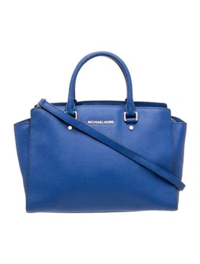 Pre-owned Michael Michael Kors Saffiano Leather Top Handle Bag In Multi