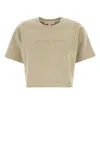 Michael Michael Kors Michael By Michael Kors Sage Green Cotton Blend T-shirt In Neutral