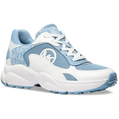 Michael Michael Kors Sami Lace-up Trainer Womens Colorblock Mesh Casual And Fashion Sneakers In Multi