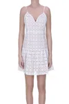 Michael Michael Kors Sangallo Eyelet Mini-dress In Ivory