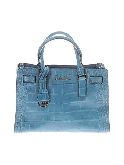 Pre-owned Michael Michael Kors Satchel In Blue
