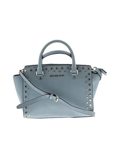 Pre-owned Michael Michael Kors Satchel In Blue