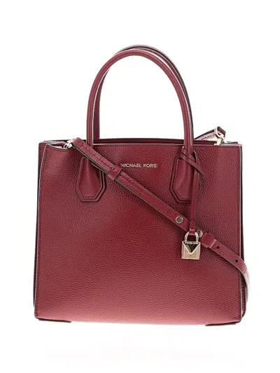Pre-owned Michael Michael Kors Satchel In Burgundy