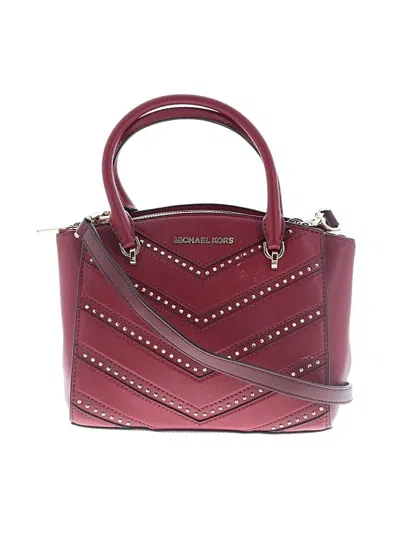 Pre-owned Michael Michael Kors Satchel In Burgundy