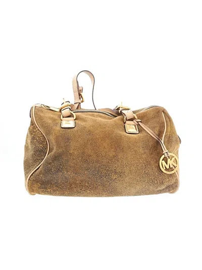 Pre-owned Michael Michael Kors Satchel In Gold