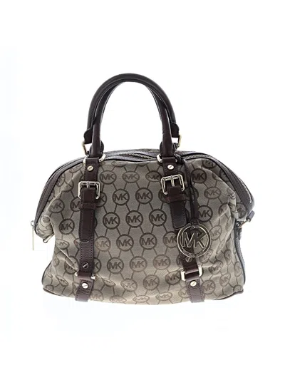 Pre-owned Michael Michael Kors Satchel In Gray