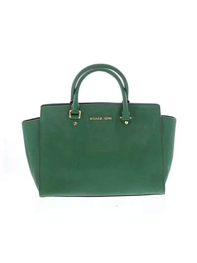 Pre-owned Michael Michael Kors Satchel In Green