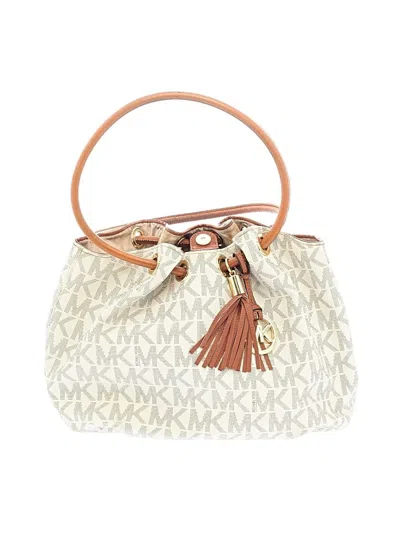Pre-owned Michael Michael Kors Satchel In Ivory
