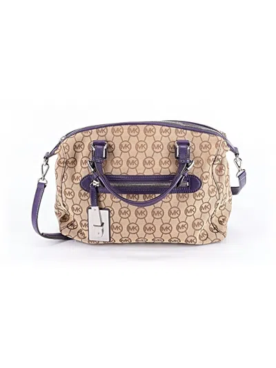Pre-owned Michael Michael Kors Satchel In Purple