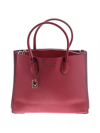 Pre-owned Michael Michael Kors Satchel In Red