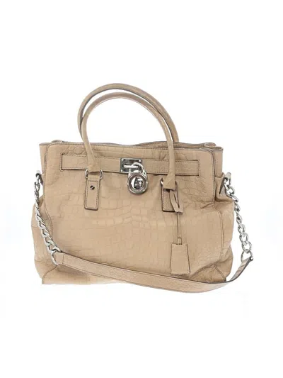 Pre-owned Michael Michael Kors Satchel In Tan