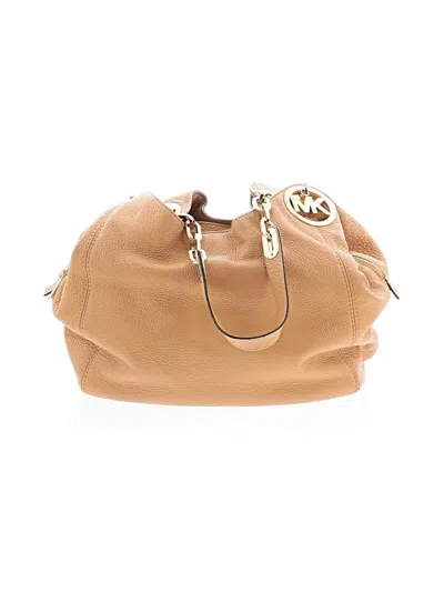 Pre-owned Michael Michael Kors Satchel In Tan