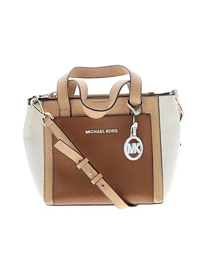 Pre-owned Michael Michael Kors Satchel In Tan