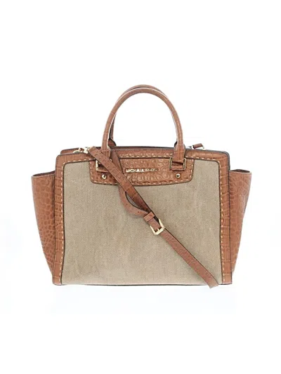 Pre-owned Michael Michael Kors Satchel In Tan