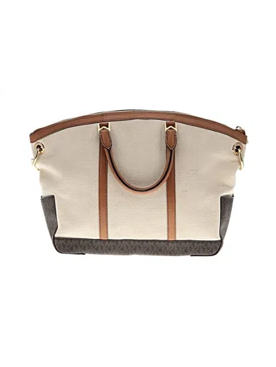 Pre-owned Michael Michael Kors Satchel In White