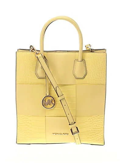 Pre-owned Michael Michael Kors Satchel In Yellow
