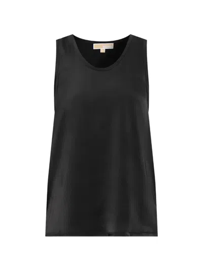 Michael Michael Kors Satin Tank Top In Black
