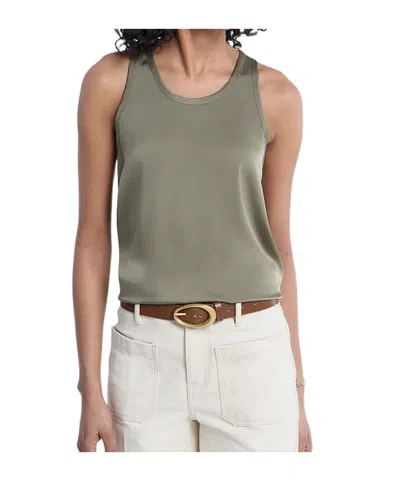 Michael Michael Kors Satin Tank Top In Green