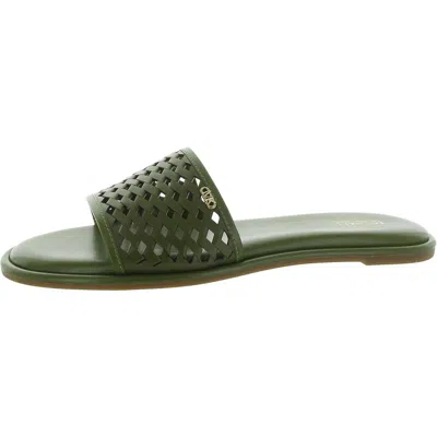 Michael Michael Kors Saylor Womens Leather Flat Slide Sandals In Multi