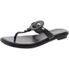 Michael Michael Kors Saylor Womens Leather Studded Slide Sandals In Black