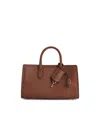 MICHAEL MICHAEL KORS SCARLETT BROWN LEATHER BAG