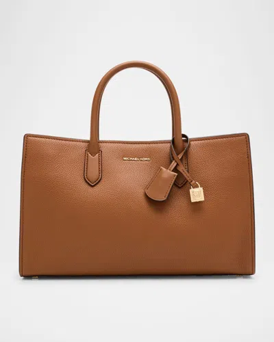 Michael Michael Kors Scarlett Leather Satchel Bag In Luggage