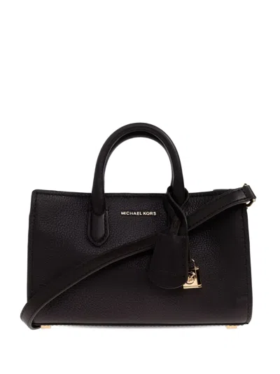Michael Michael Kors Scarlett Leather Top-handle Tote Bag In Black