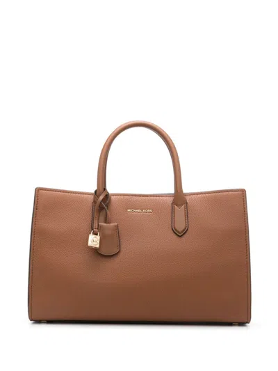 Michael Michael Kors Scarlett Media Leather Handbag In Brown