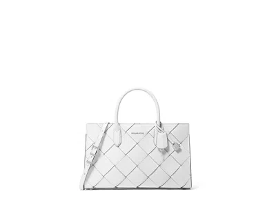 Michael Michael Kors Scarlett Medium East West Satchel Satchel Handbags Optic White: One Size
